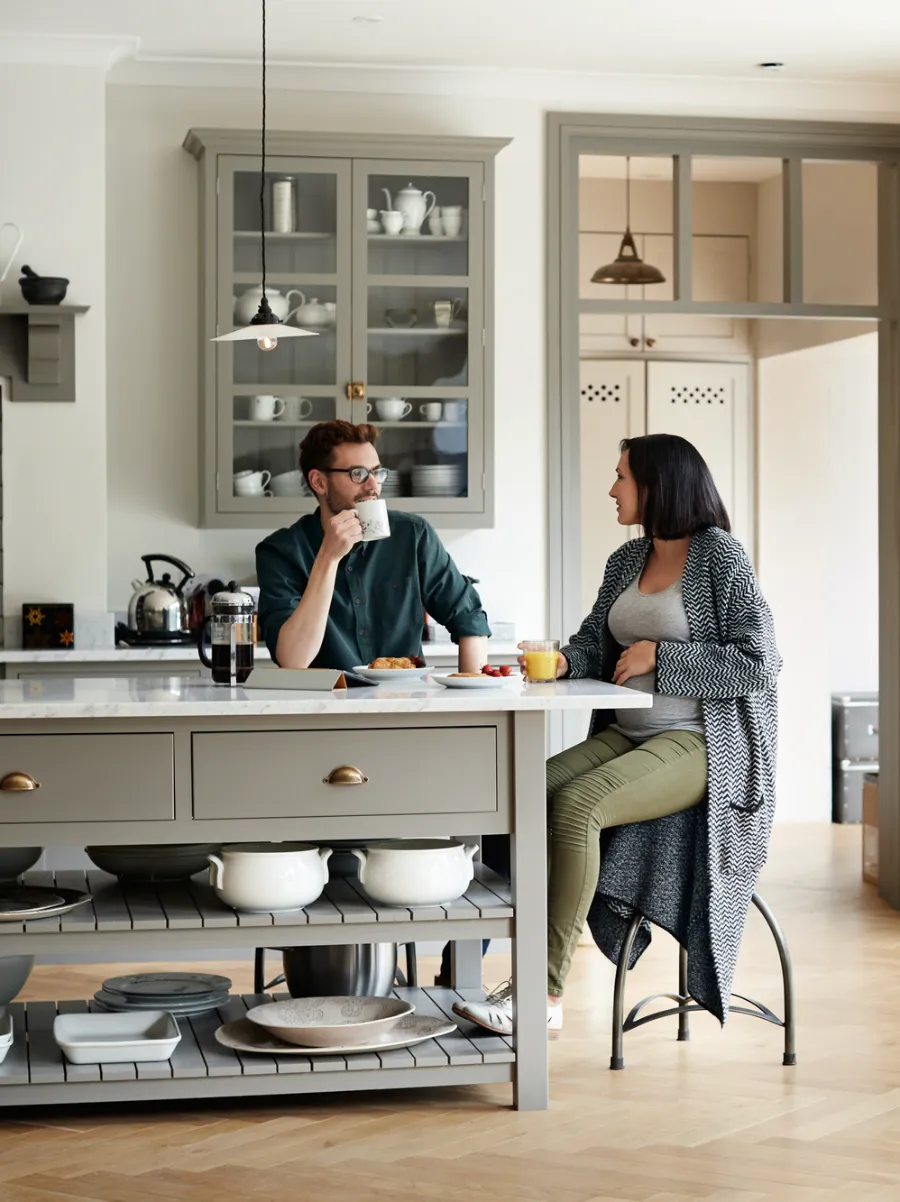 A couple makes mortgage decisions at island