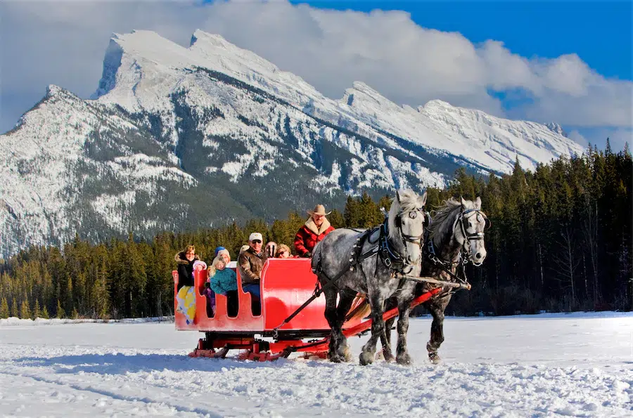 A winter sleigh ride - Credit: Banff + Lake Louise Tourism - Paul Zizka